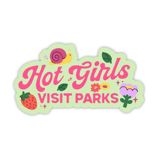"Hot girls visit parks" Outdoor Hobby Sticker