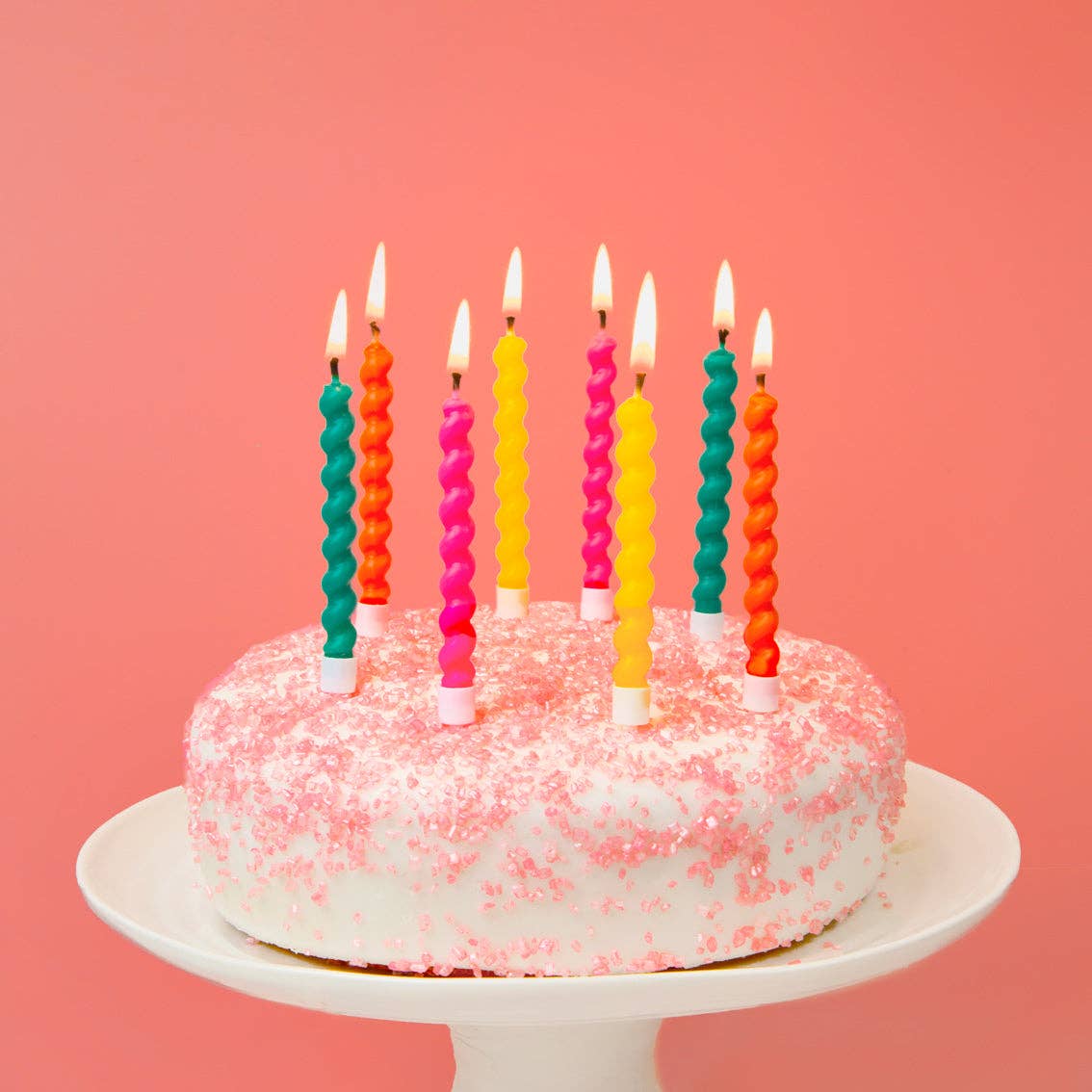 Twirl Birthday Candles - 8 Pack | Cake Candles |