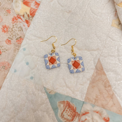 Quilt Block Dangle Earrings