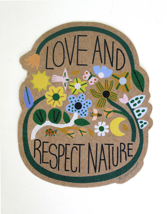 Love and Respect Nature Kraft Sticker