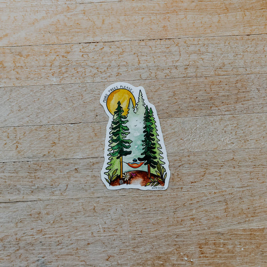 More Trees Please Vinyl Sticker (3x3in)