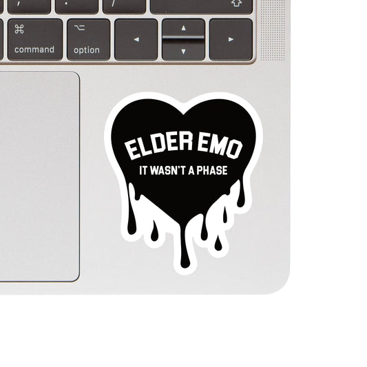 Elder Emo Gen X Millennial Music High Quality  Vinyl Sticker