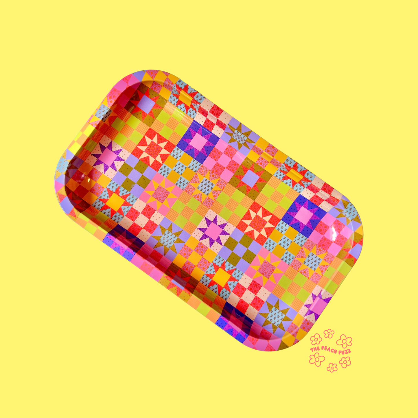 Large Patchwork Quilt Tray