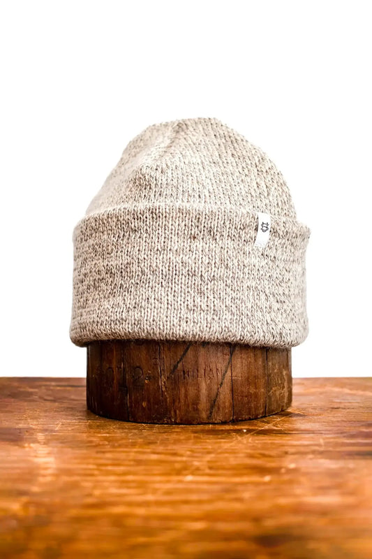 Oatmeal Melange Ragg Wool Beanie