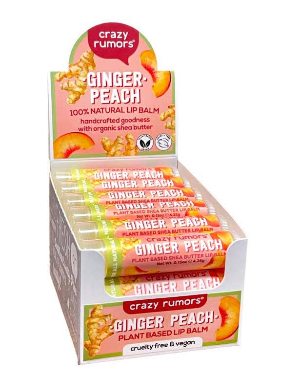 All Natural, Vegan Ginger Peach Lip Balm