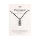 Wish Capsule Necklace w/ 3-Paper Scrolls - Silver Capsule
