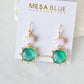Blush and Green Stone Earrings