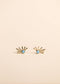 Sun Ray - Fire Opal - Gold Earrings