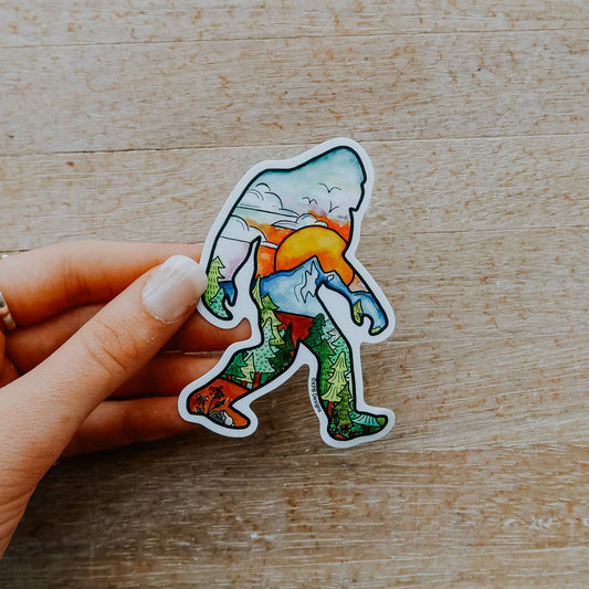 Sasquatch Sunset Vinyl Sticker (3x3in)