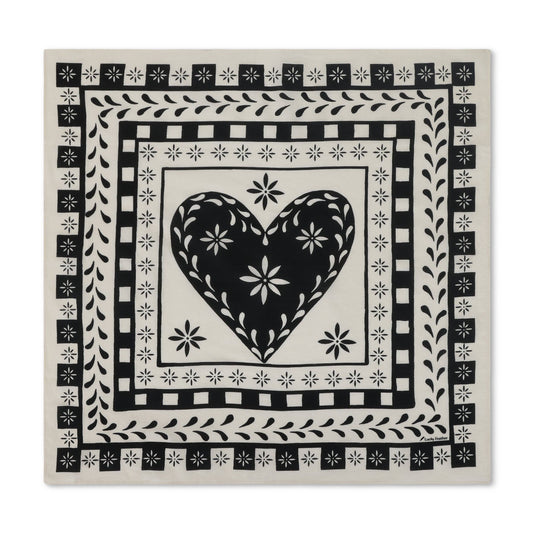 Happiness Bandanas - Black and White - Love