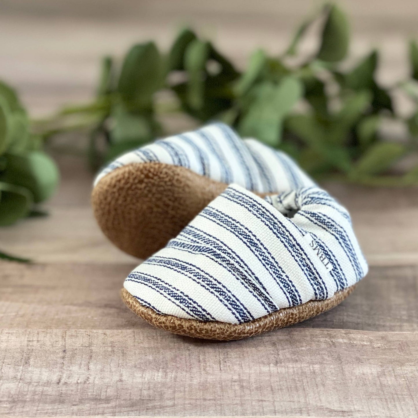 Blue Stripes Angled Moccasins