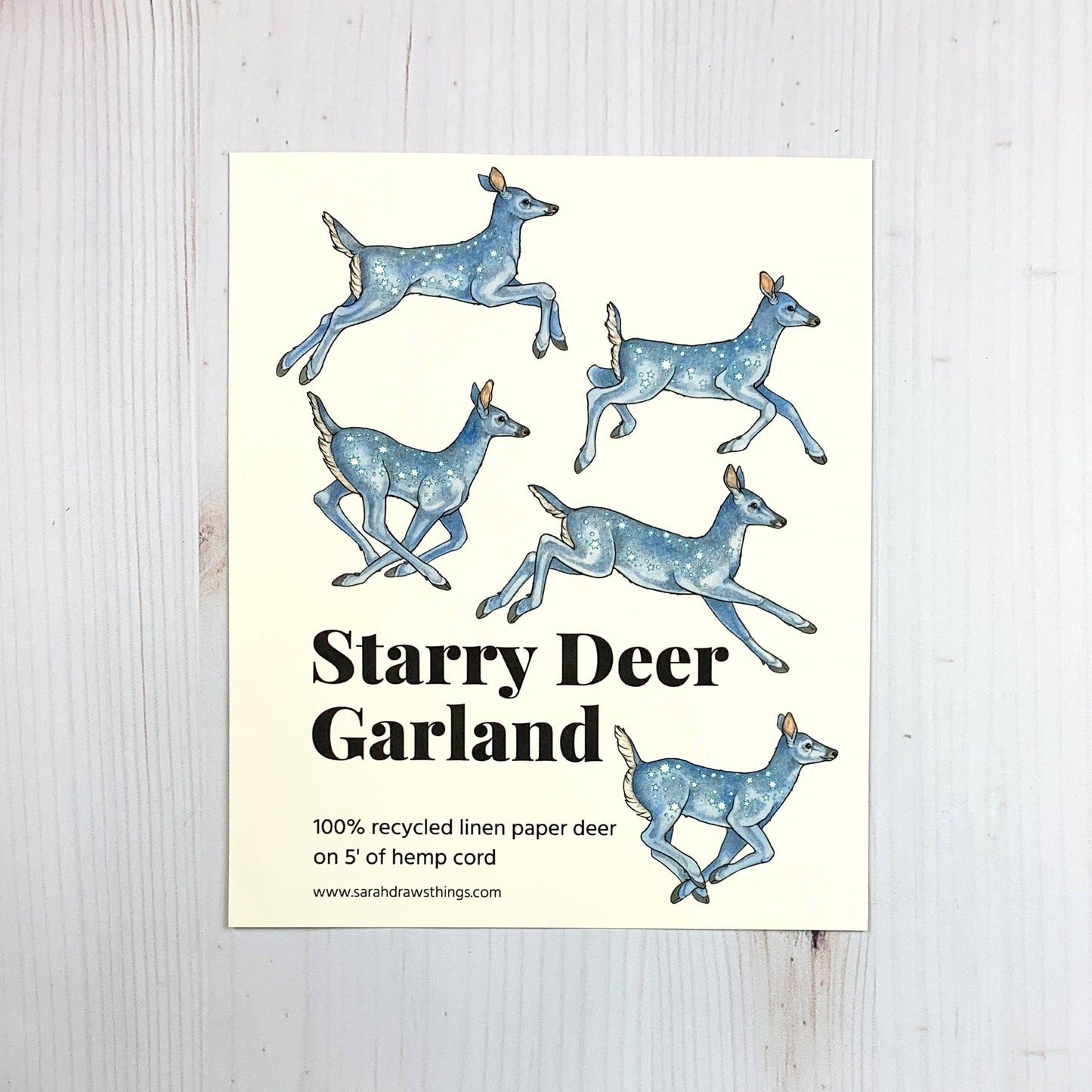 Starry Deer Illustrated Garland