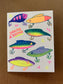 You're a Keeper (Fishing Lures) - Risograph Greeting Card 