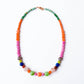 Colorful Beaded Necklace Mixed Glass Bright Statement