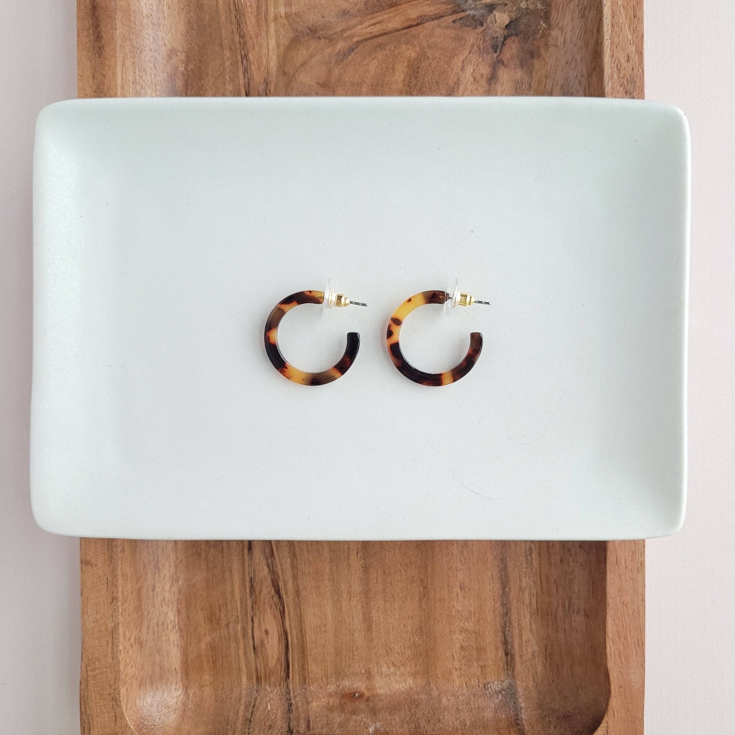 Cam Mini Hoops - Tortoise //  Earrings, Jewelry, Fall