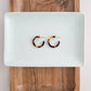 Cam Mini Hoops - Tortoise //  Earrings, Jewelry, Fall