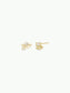 Sun Ray - White Opal - Gold Earrings