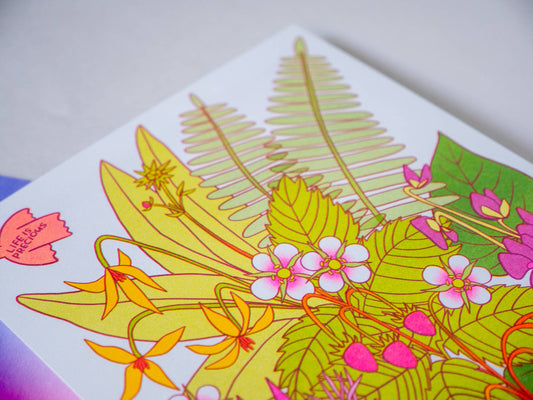Life Is Precious - Spring Prairie Risograph Art Print