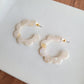 Flora Hoops - Cream // Flower Earrings, Gift, Jewelry