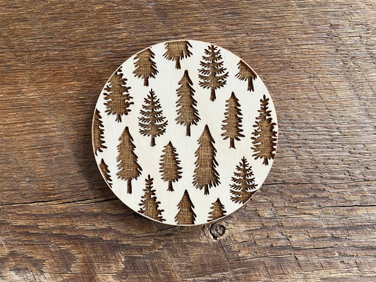 Pine Trees Coaster Set