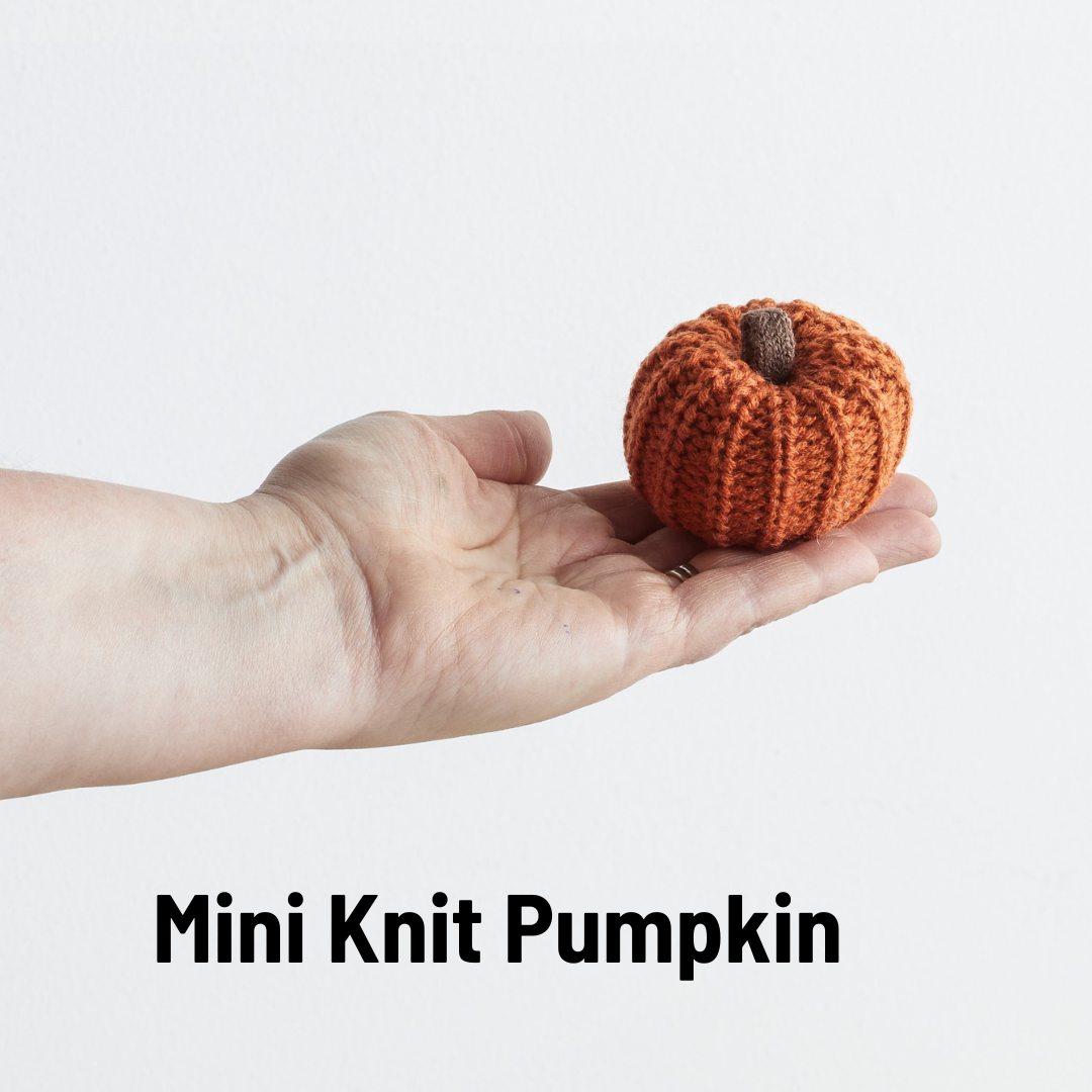 Colorful Knit Pumpkin Giftables Bowl Filler Tabletop