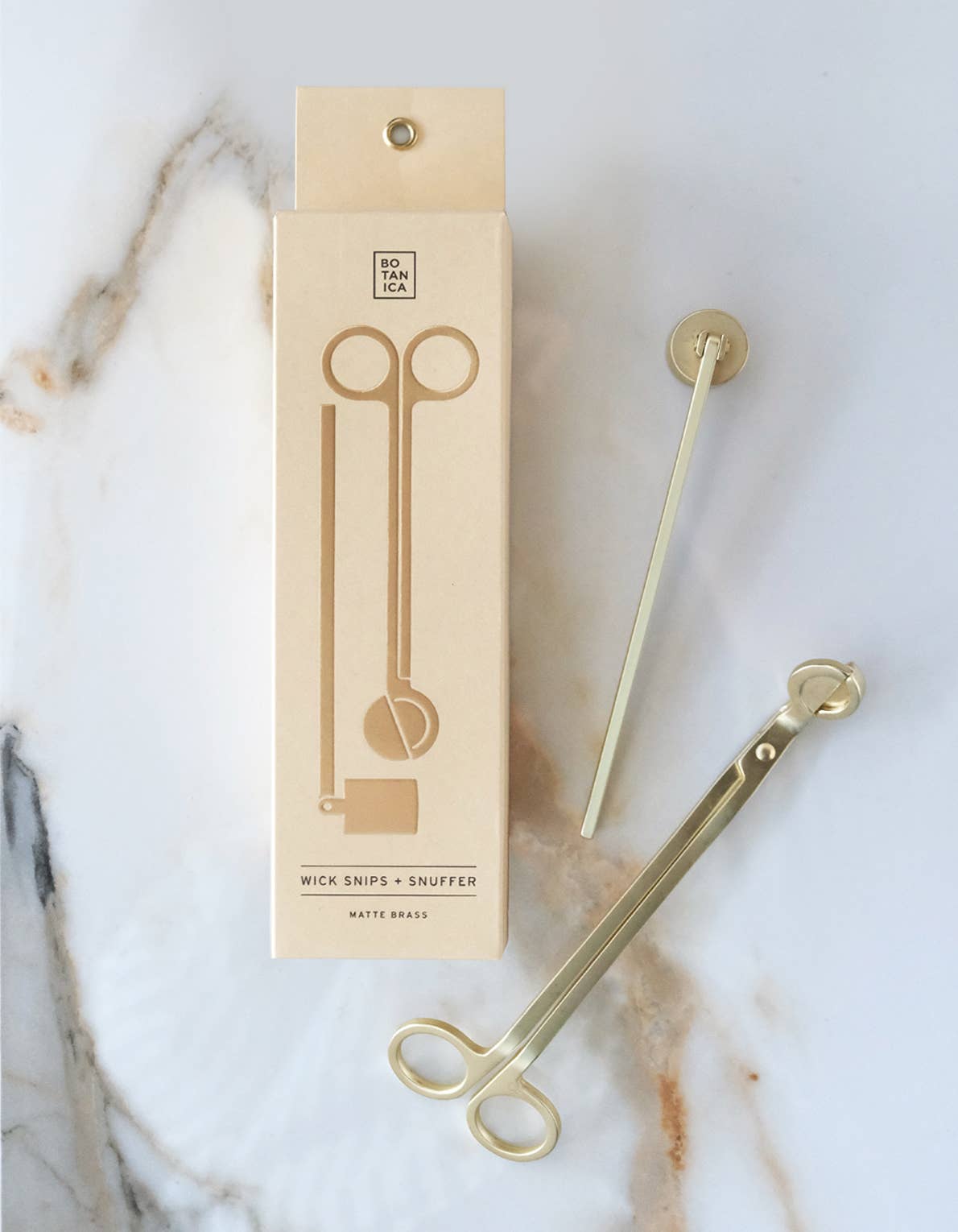 Wick Snips + Snuffer Gift Box Set | Matte Brass
