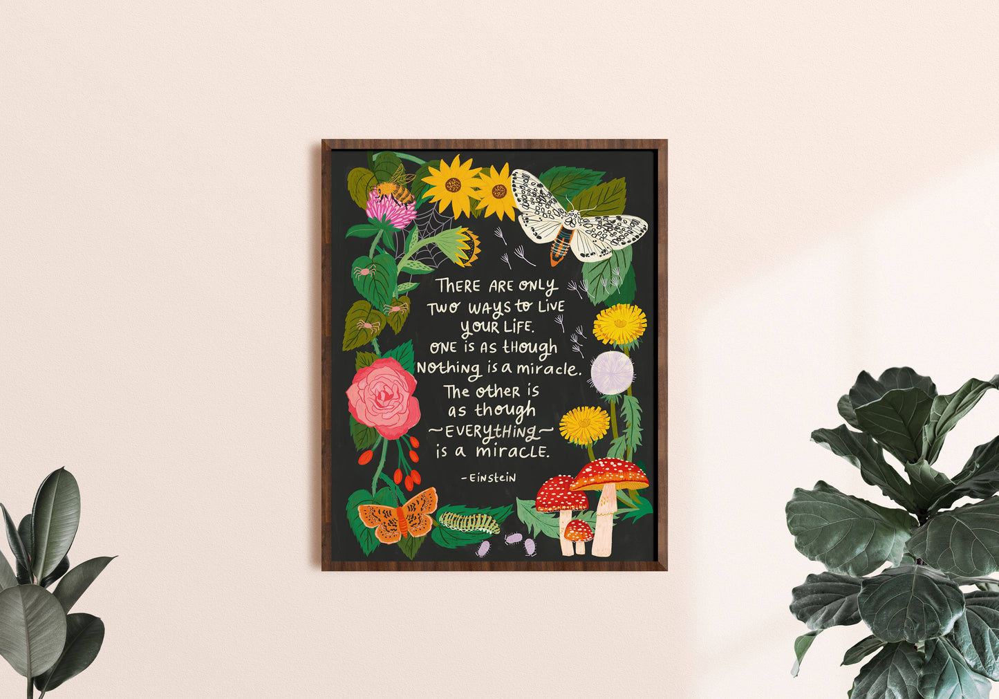 Everything is a Miracle Art Print - Nature - Einstein Quote