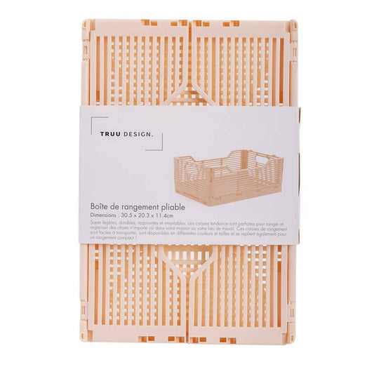 Truu Design Folding Storage Crate, 12x8x4.5",7 colors