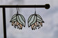 Lotus Bud // Stained Glass Resin Earrings