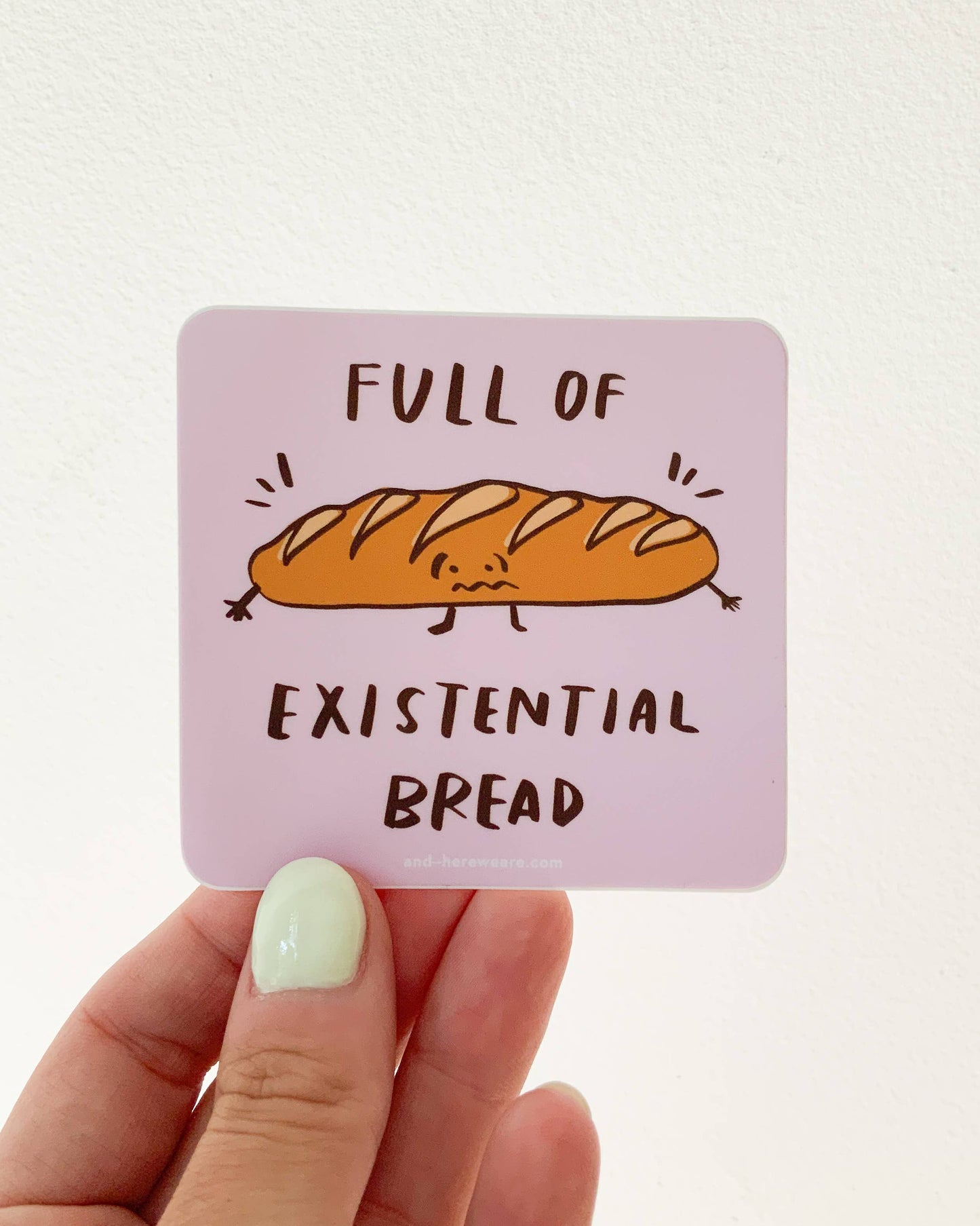 Existential Bread Vinyl Sticker - Pastry Lover Gift