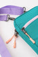 Recycled Crossbody Bag | Teal/Lavender