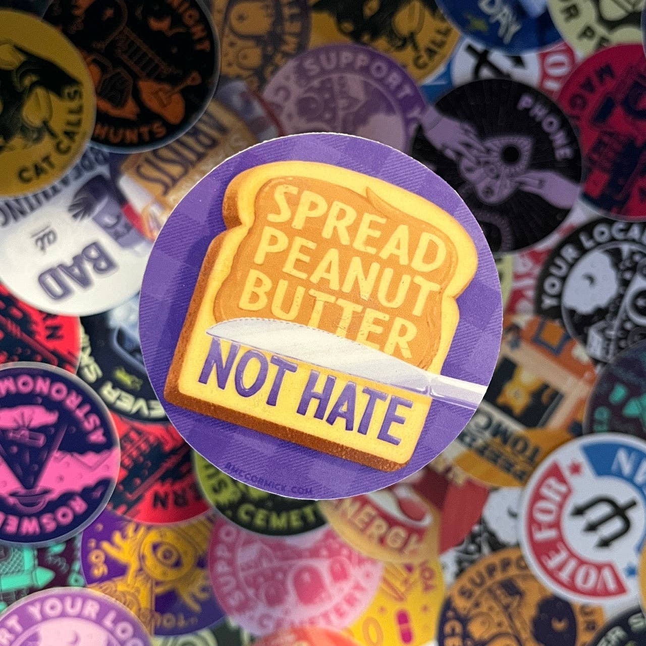 Spread Peanut Butter Not Hate Sticker