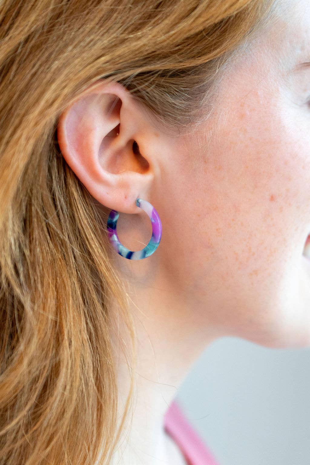 Cam Mini Hoops - Purple Party // Earrings, Jewelry, Gifts