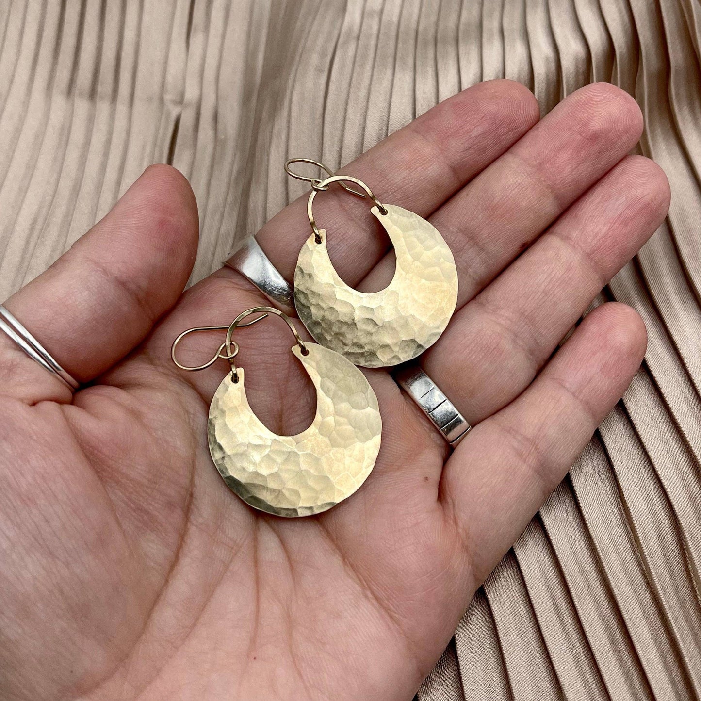 Handmade Waning Moon Earrings