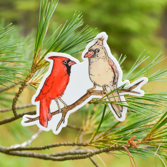 Cardinal Pair Sticker