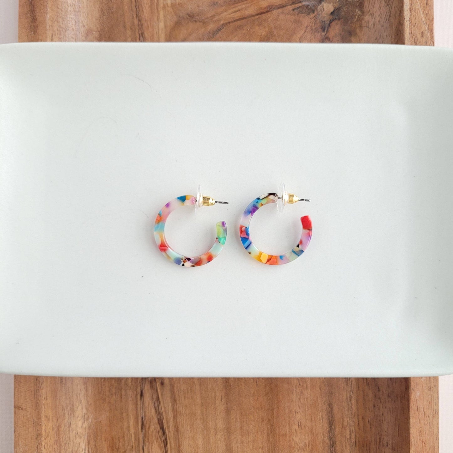 Cam Mini Hoops - Fiesta // Earrings, Jewelry, Gifts, Best Seller