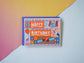Happy Birthday quilt hands - Risograph Greeting Card