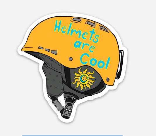 Helmets Are Cool Sticker
