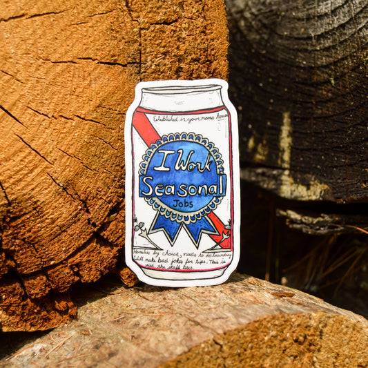 Seasonal Jobs Beer Sticker