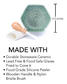 Ceramic Garlic Grater, 3-Piece Set – Red