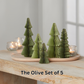 Honeycomb trees, vintage folding paper, Christmas, Winter