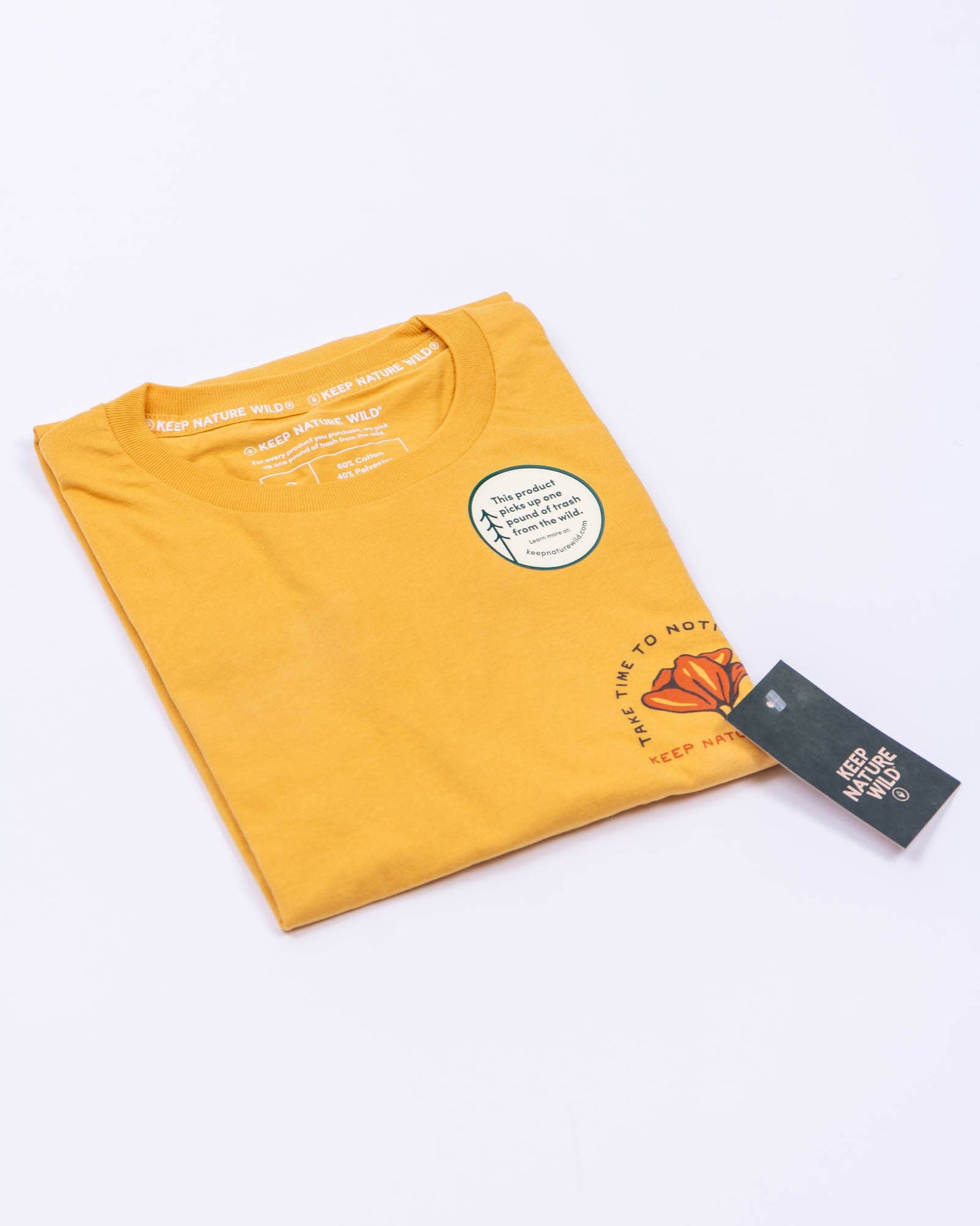 Nature Study Wildflowers Unisex Tee | Mustard