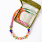 Colorful Beaded Necklace Mixed Glass Bright Statement