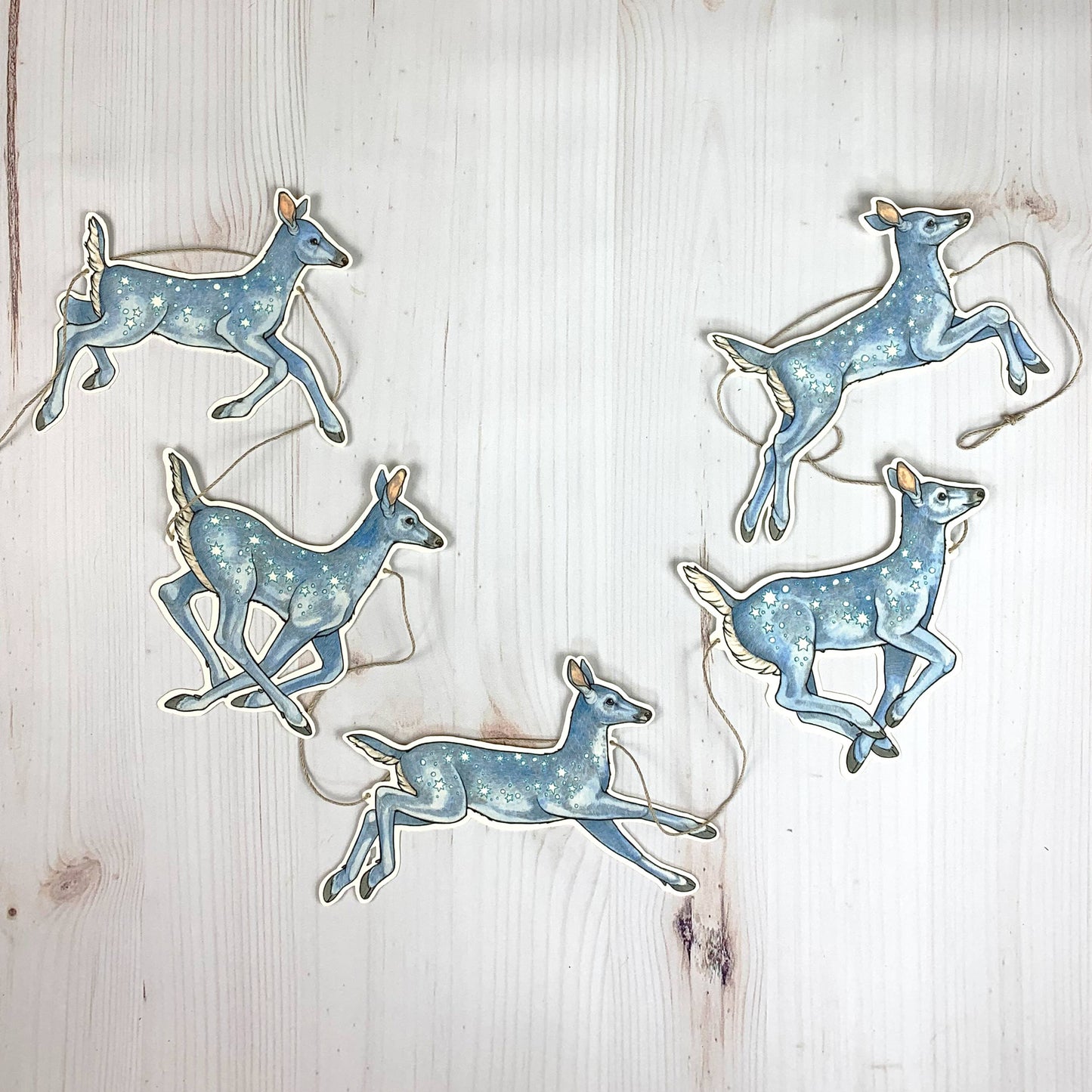 Starry Deer Illustrated Garland