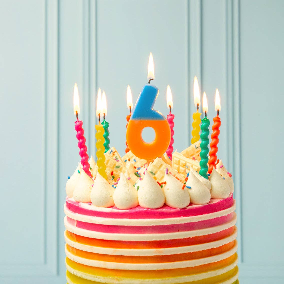 Twirl Birthday Candles - 8 Pack | Cake Candles |