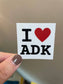 I Heart ADK Sticker