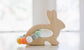 Bunny Grasping Wooden Baby Toy with Teething Beads