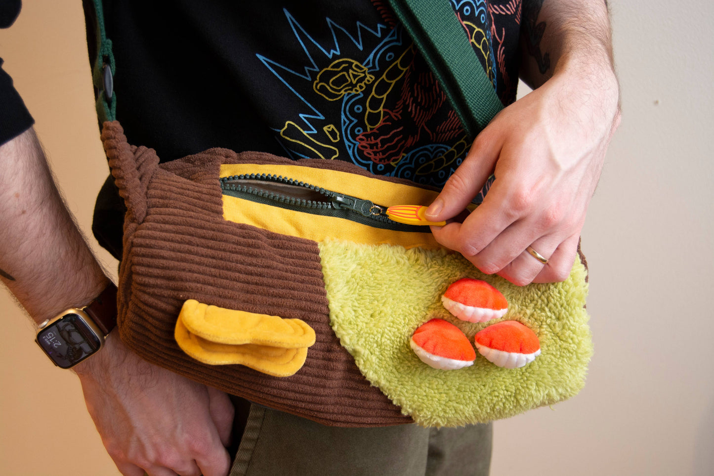 Corduroy Log Bag