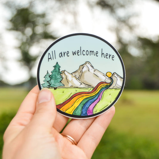 Pride River - All Are Welcome Here Sticker