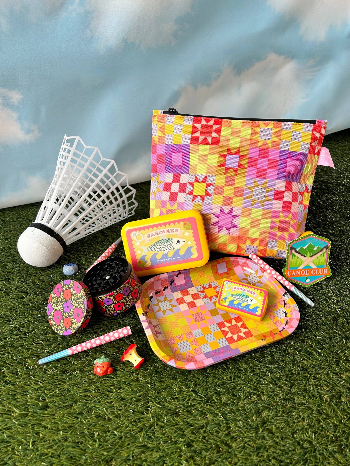 Large Patchwork Quilt Tray